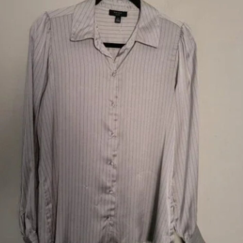 HAVER PINSTRIPE BLOUSE SZ XL